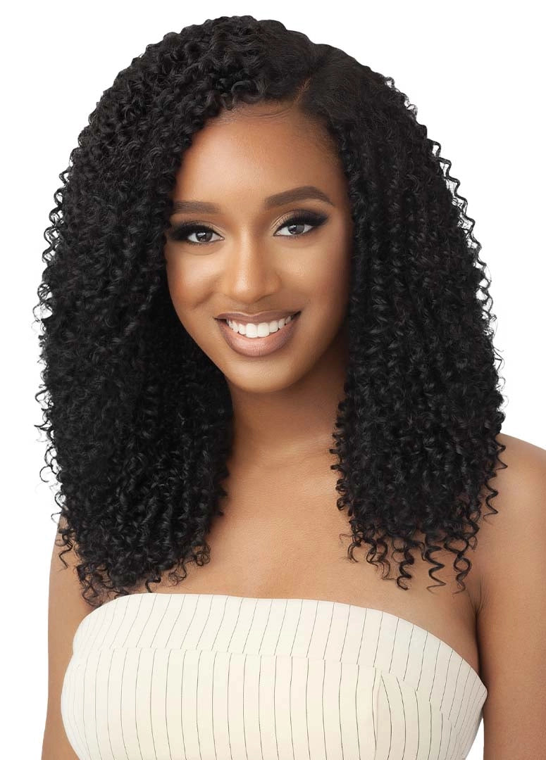 Outre Big Beautiful Hair Human Blend Leave Out U Part Wig Passion Coils 20" - Elevate Styles