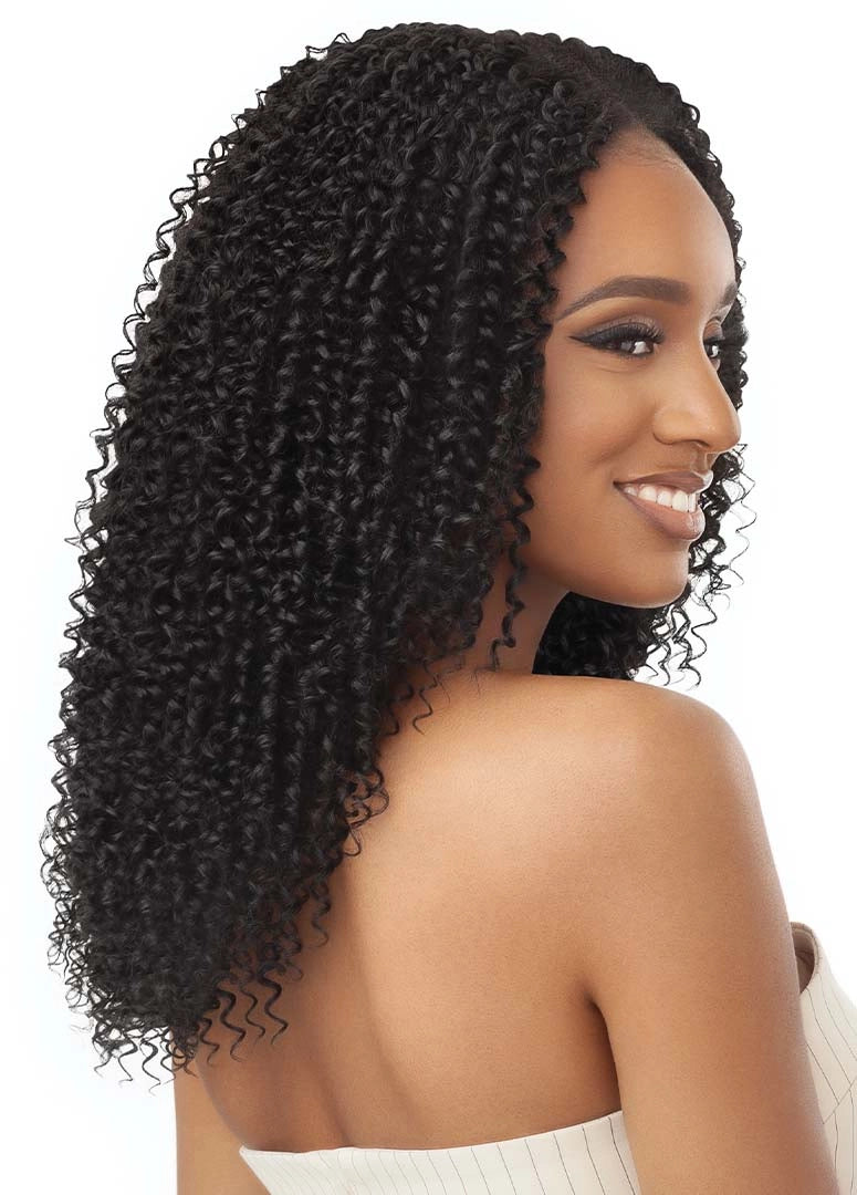 Outre Big Beautiful Hair Human Blend Leave Out U Part Wig Passion Coils 20" - Elevate Styles