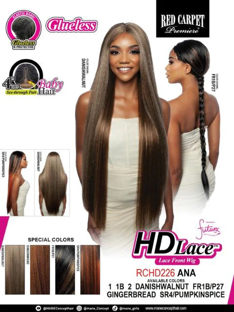 Mane Concept 4" Deep HD Lace Front Wig Ana RCHD226