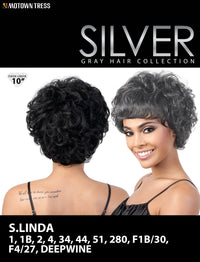 Thumbnail for Motown Tress Silver Gray Hair Collection Wig - S.LINDA - Elevate Styles