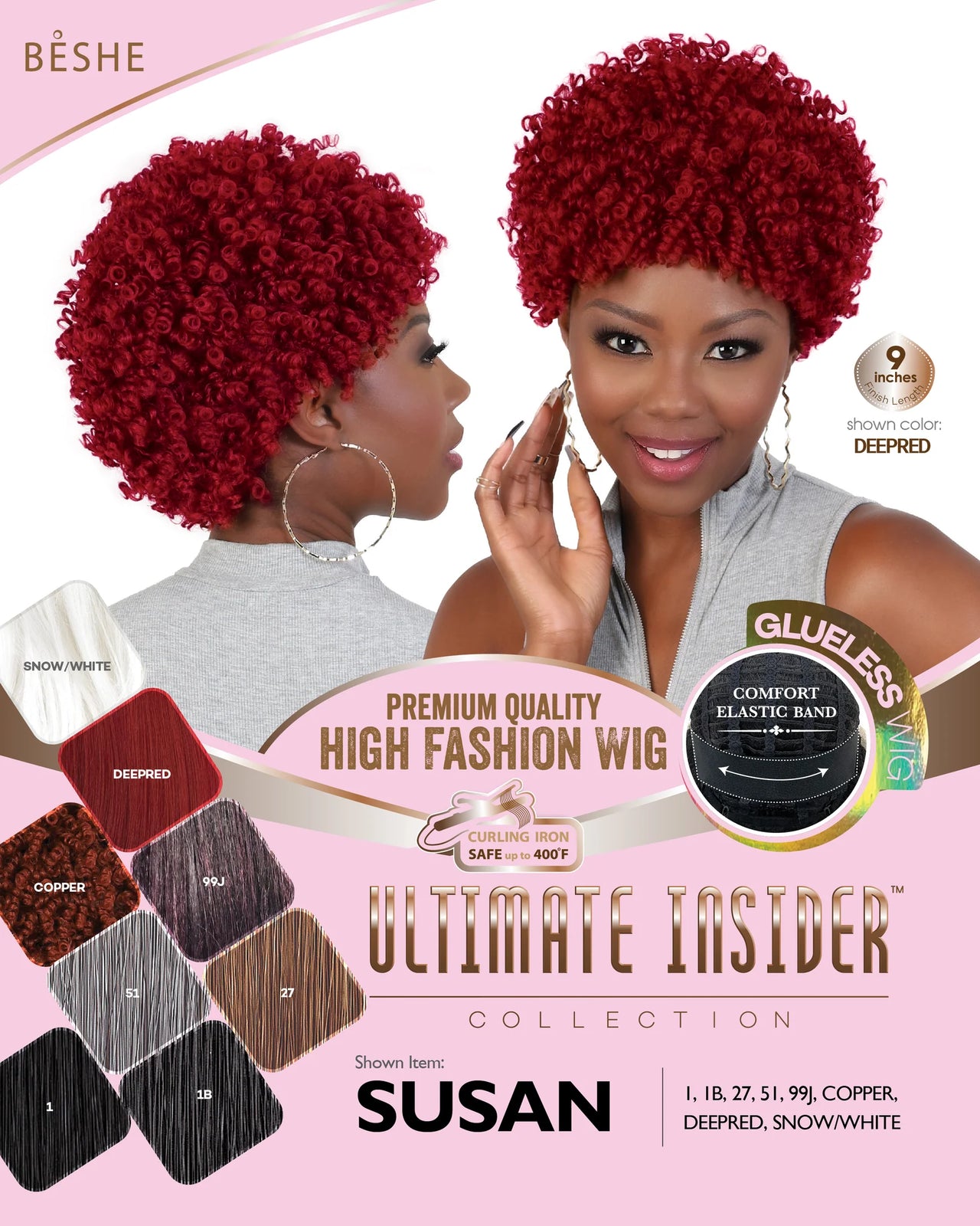 Beshe Ultimate Insider Collection Glueless Wig Susan - Elevate Styles