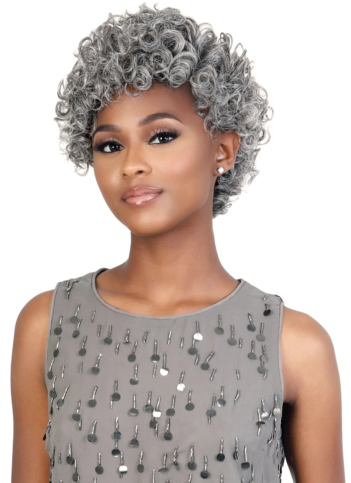 Motown Tress Silver Gray Hair Collection Wig SVCL Ryan - Elevate Styles