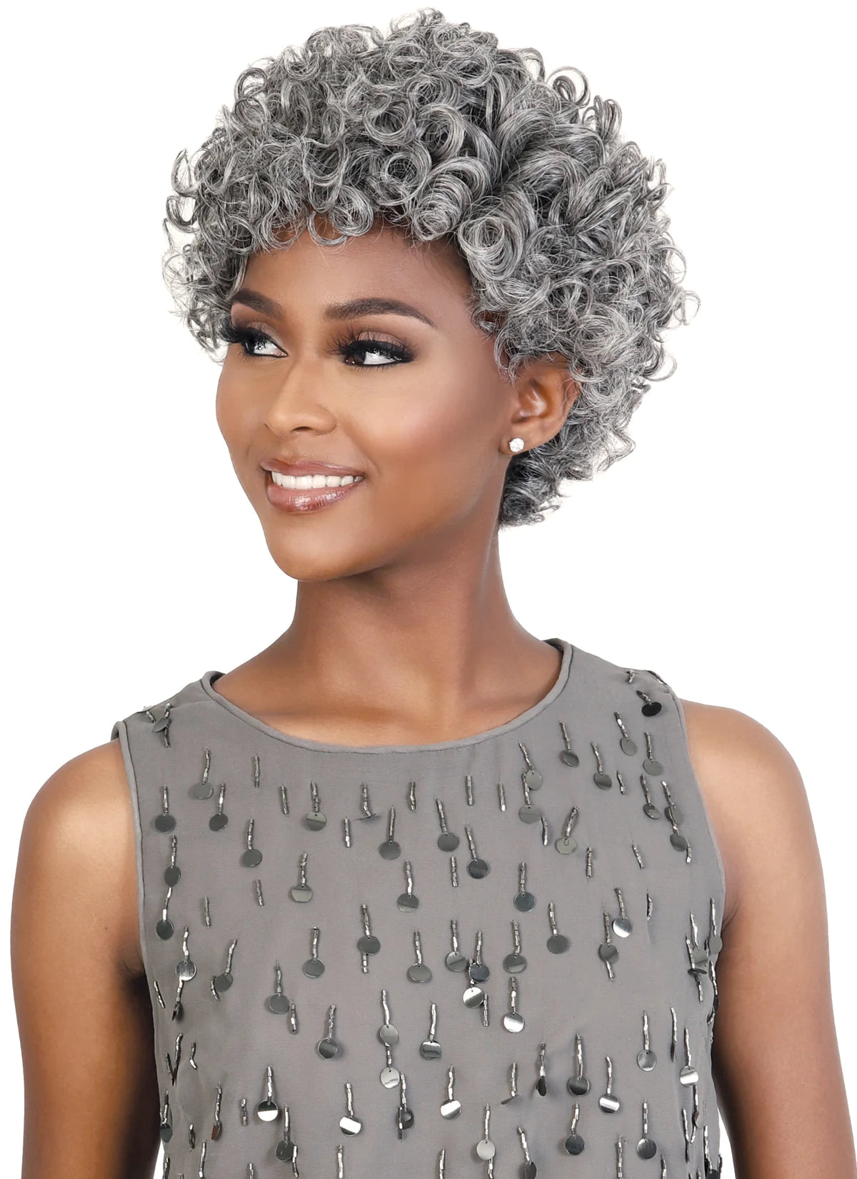 Motown Tress Silver Gray Hair Collection Wig SVCL Ryan - Elevate Styles