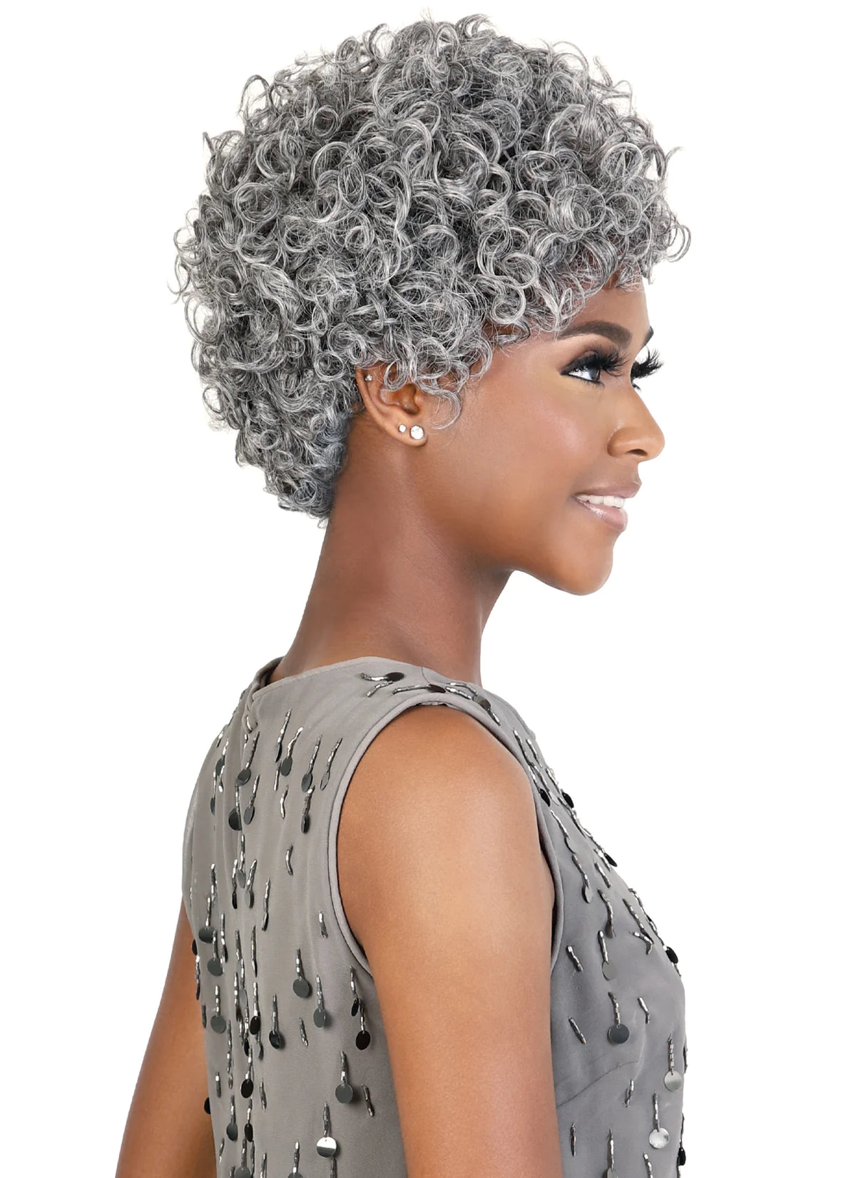 Motown Tress Silver Gray Hair Collection Wig SVCL Ryan - Elevate Styles