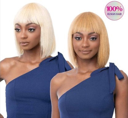 Its a Wig 100% Human Hair Wig HH Bob w/ Bang 10"