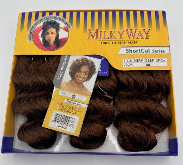 Milky Way 100 Human Hair Short Cut Series Weaving 3 Piece Set New Dee Elevate Styles