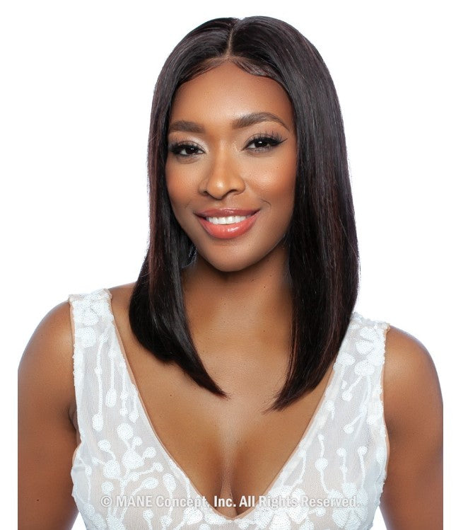 Mane Concept Trill 11A 13"x4" Ear to Ear Deep Lace Front Wig Straight Bob 14" TRE2111