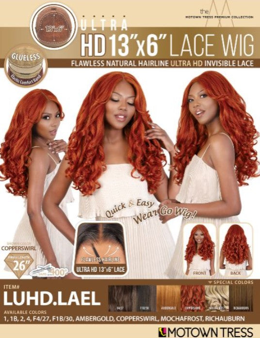 Motown Tress Ultra HD 13"x6" Lace Front Wig Loose Wavy Long LUHD.LAEL