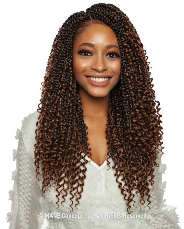 Mane Concept Afri Naptural Crochet Braid 3x Boho Box Braid 18" BOX312