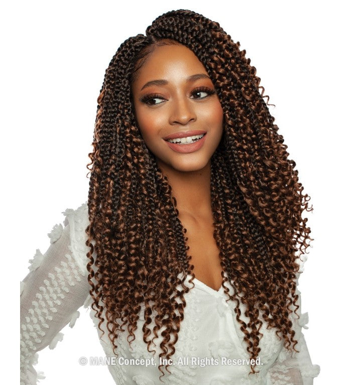 Mane Concept Afri Naptural Crochet Braid 3x Boho Box Braid 18" BOX312