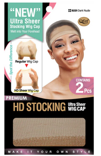 Thumbnail for Qfitt HD Stocking Ultra Sheer Wig Cap DARK NUDE 5221