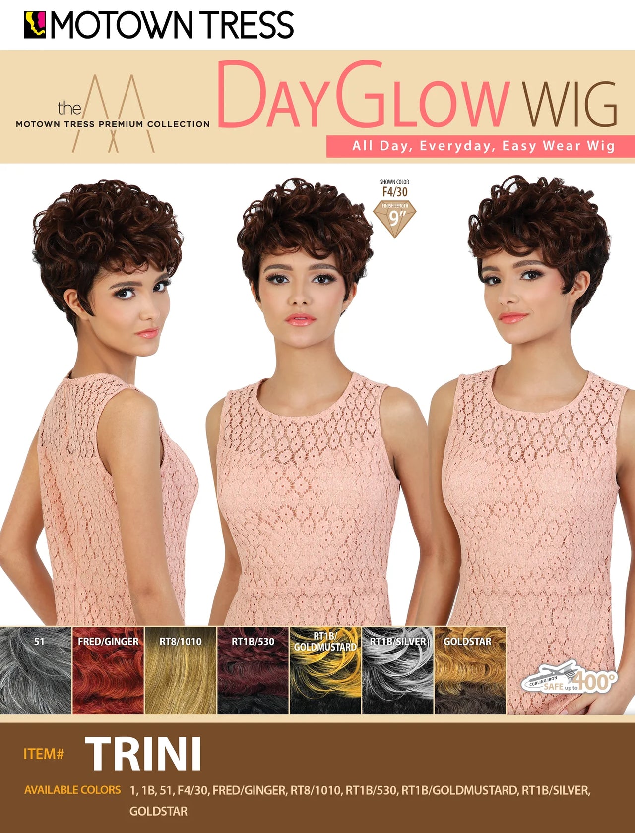 MOTOWN TRESS DAY GLOW WIG TRINI - Elevate Styles