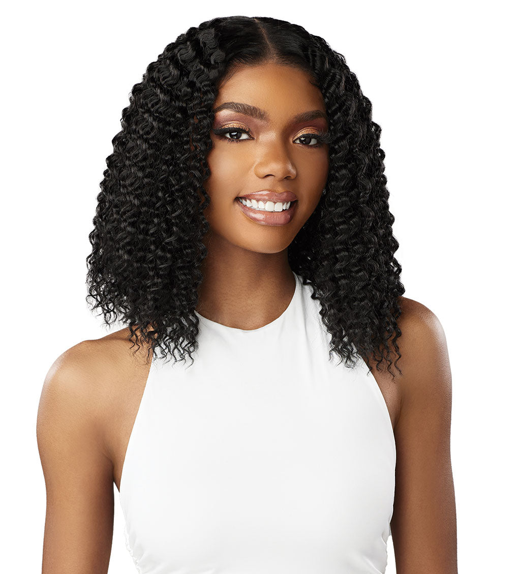 Sensationnel Butta Wet N Wavy Lace Front Human Hair Blended Lace Front Wig Water Wave 12" - Elevate Styles