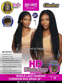 Thumbnail for Mane Concept Whole Lace Diamond Cornrow Braid Lace Front Wig 28