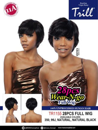 Thumbnail for Mane Concept 100% Unprocessed Human Hair Full Wig 11A 28PCS Wig TR1155
