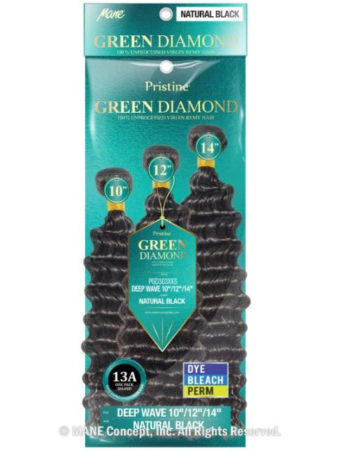 Mane Concept Pristine Green Diamond 100% Human Hair - (PGD303XXS-XXL) Deep Wave