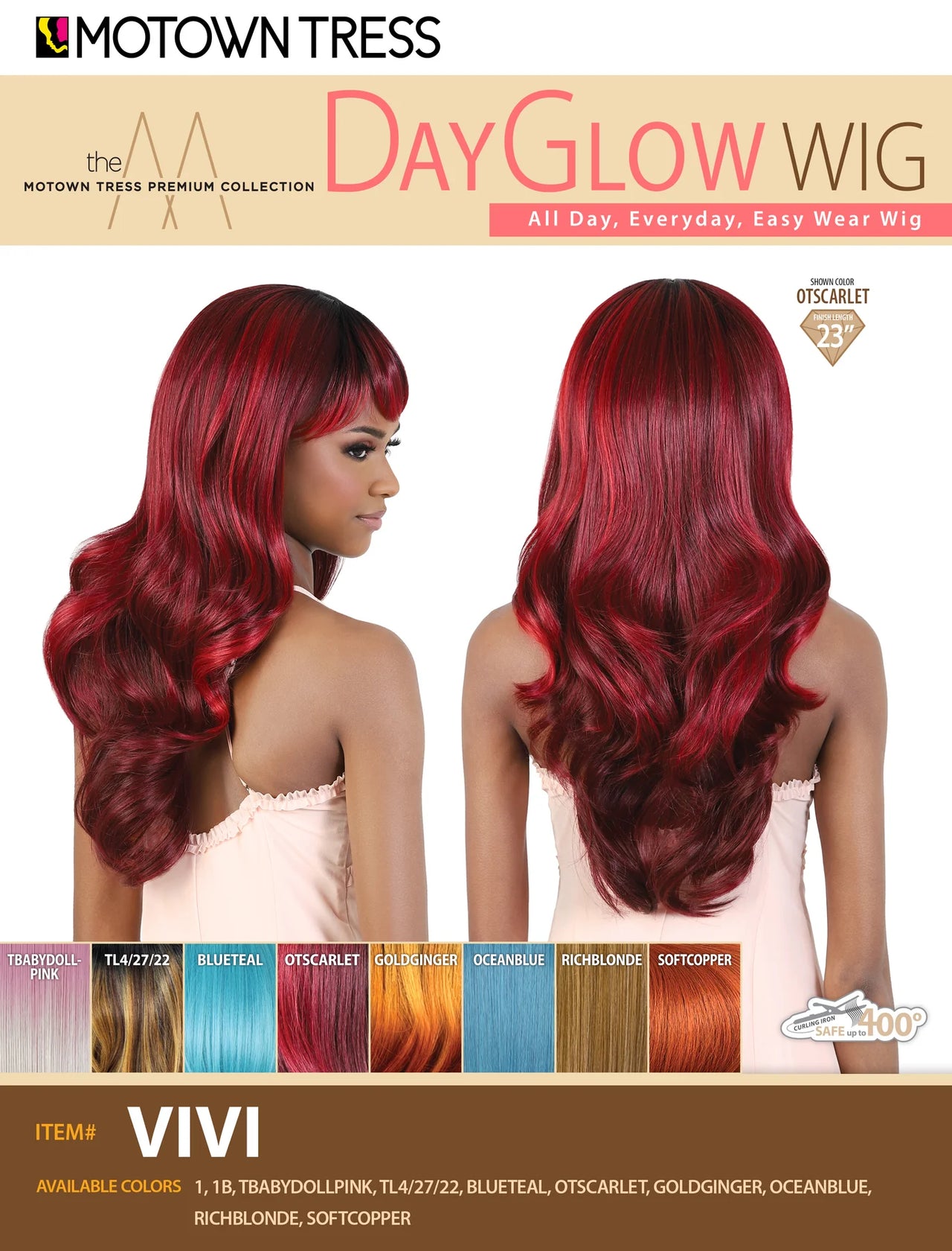 Motown Tress Day Glow Wig Vivi - Elevate Styles