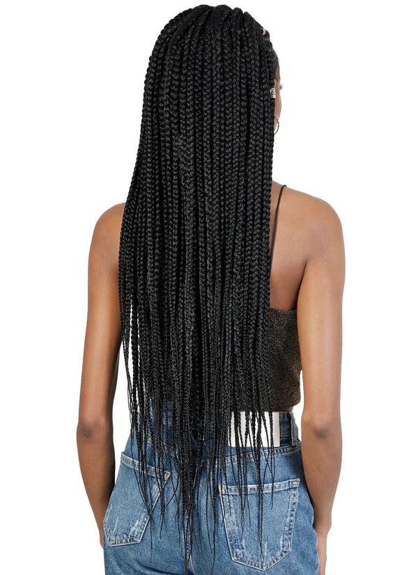 Motown Tress HD BOX BRAID V TYPE FULANI Whole Lace Front Wig WLB.QUIN32