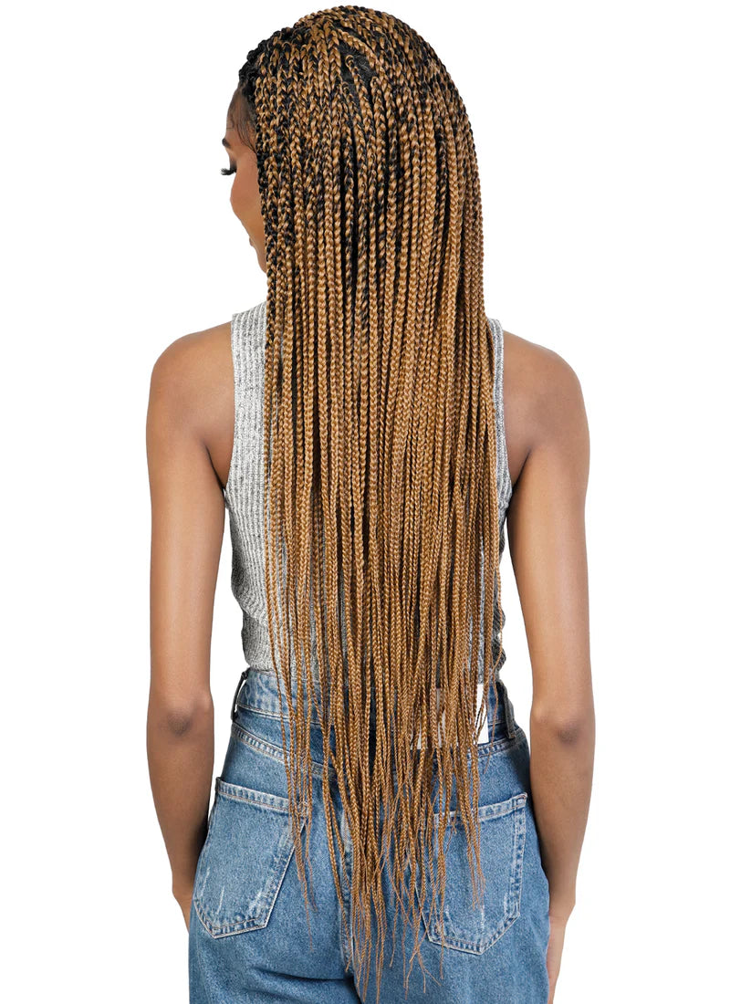 Motown Tress HD LONG BOX BRAID X PATTERN TOP Lace Front Wig WLBII.XBOX