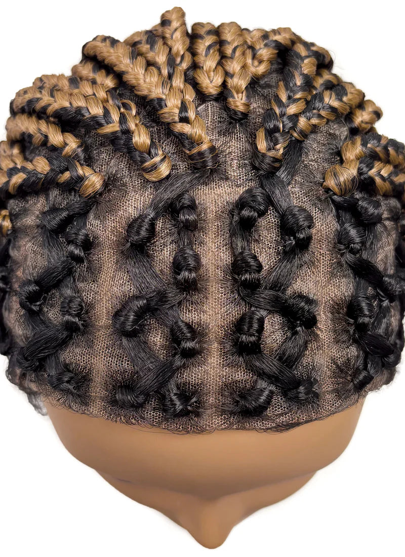 Motown Tress HD LONG BOX BRAID X PATTERN TOP Lace Front Wig WLBII.XBOX