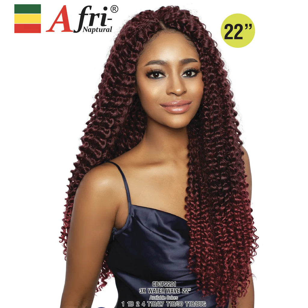 Mane Concept Afri Naptural Caribbean Crochet Braid 3x Water Wave 22" CB3P2201 - Elevate Styles