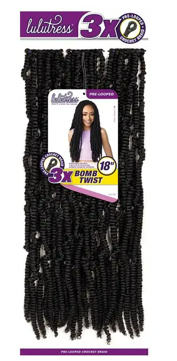 Sensationnel Lulutress 3X Pre-Looped Crochet Bomb Twist 18"