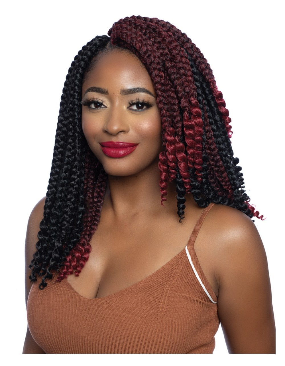 Afri-Naptural Crochet Braid 2x Curly Ends Jumbo Box Braid 12" BOX 207 - Elevate Styles