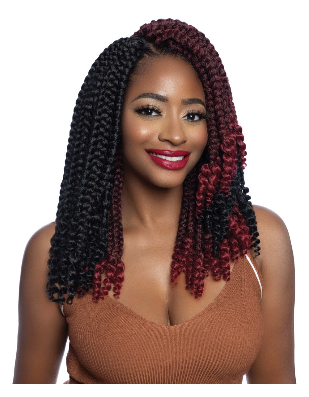 Afri-Naptural Crochet Braid 2x Curly Ends Jumbo Box Braid 12" BOX 207 - Elevate Styles