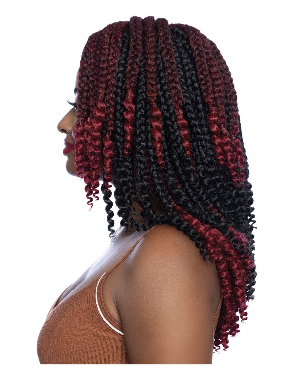 Afri-Naptural Crochet Braid 2x Curly Ends Jumbo Box Braid 12" BOX 207 - Elevate Styles