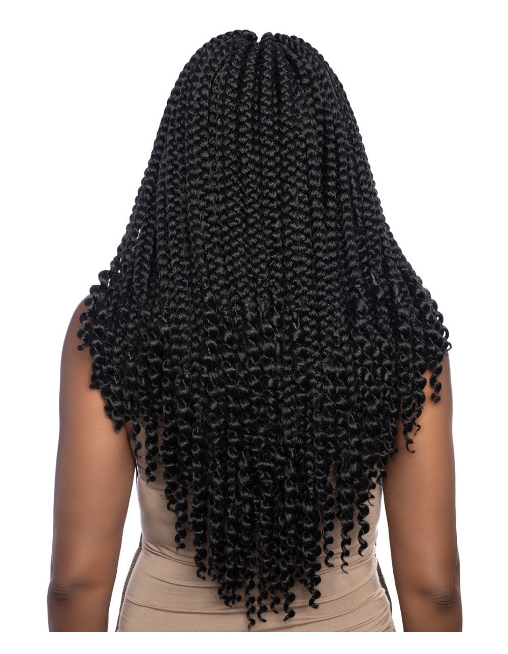 Afri-Naptural Crochet Braid 2x Curly Ends Jumbo Box Braid 18" BOX 208 - Elevate Styles