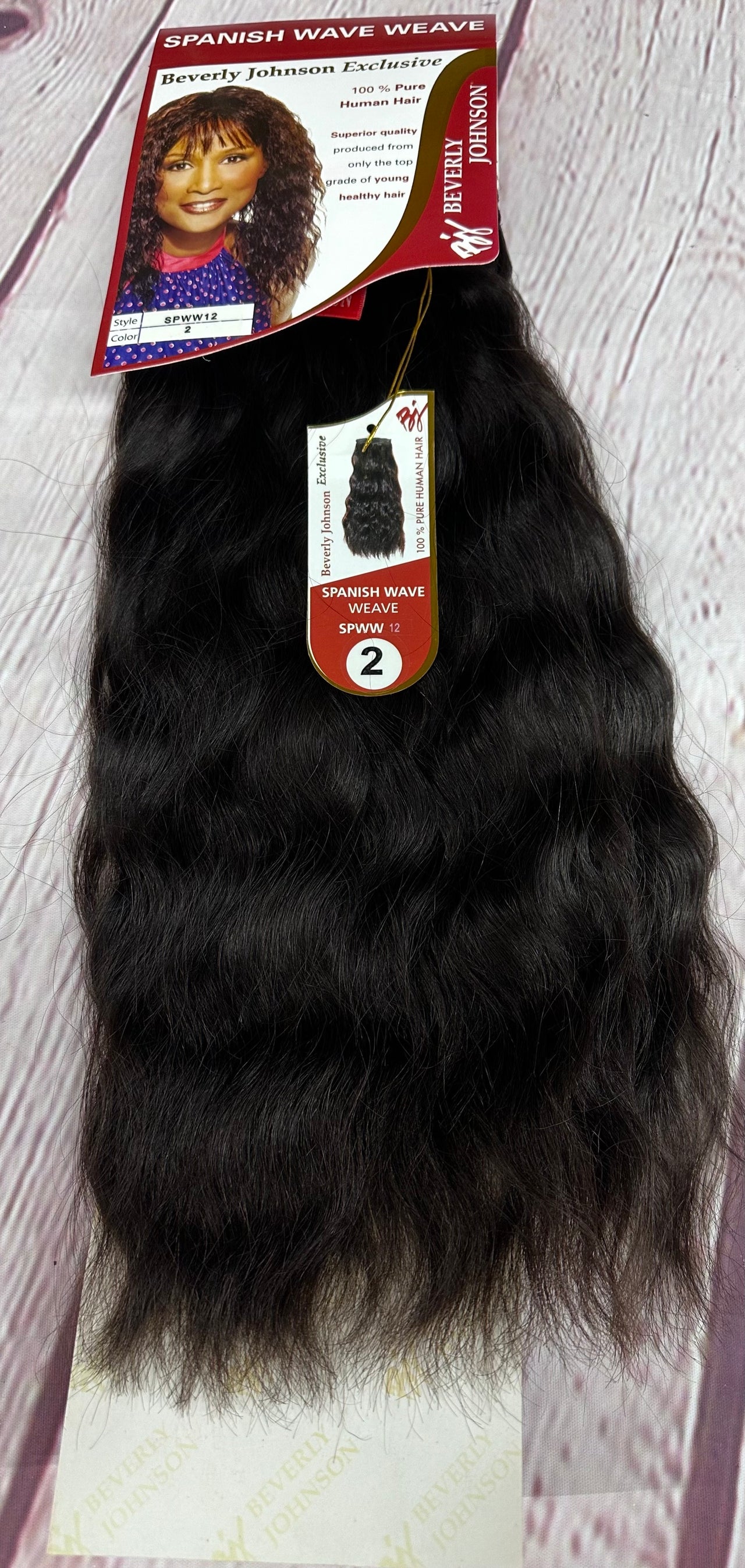 Beverly Johnson 100% Pure Human Hair Weaving Spanish Wave - Elevate Styles