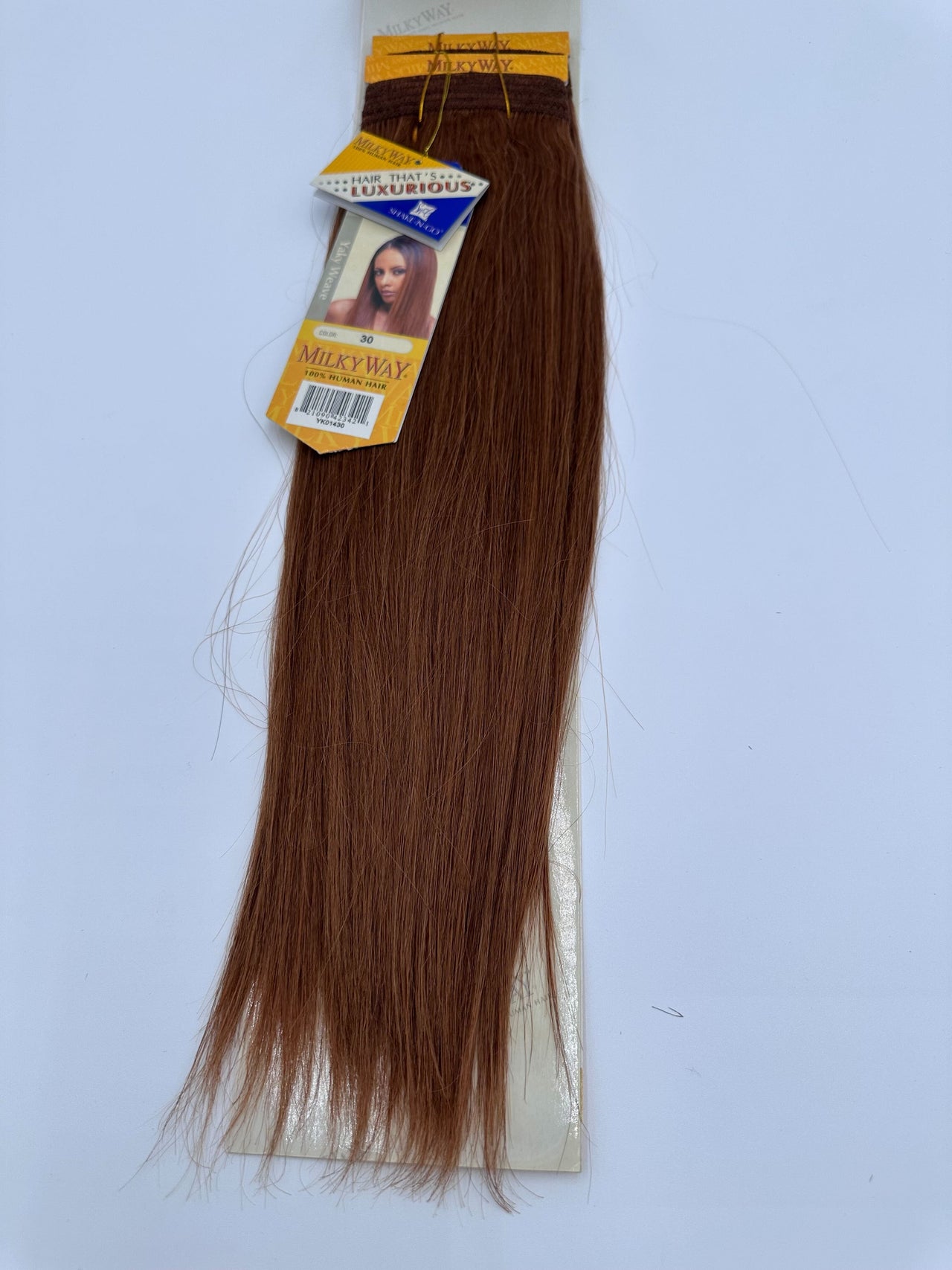 Milkyway™ 100% Human Hair Yaky Straight Weaving Hair 14" COLOR 30 - Elevate Styles