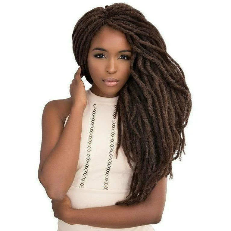 Janet Collection Afro Punk Locs Natural Kinky Texture Crochet Braids 20" - Elevate Styles