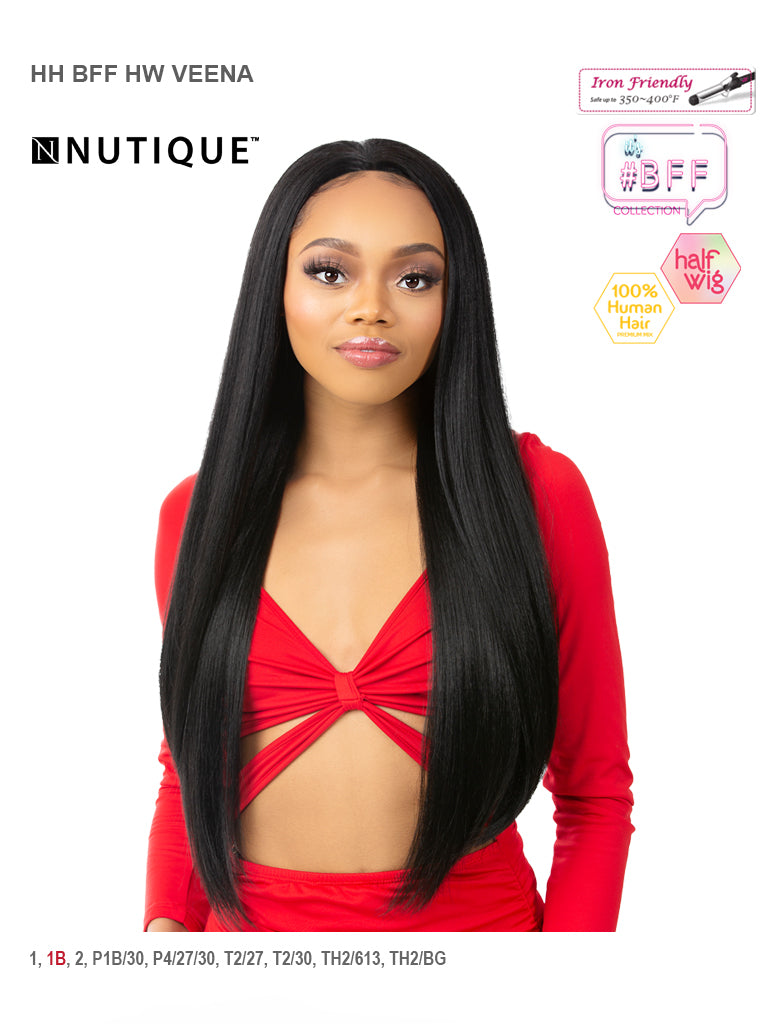 Nutique BFF 100% Human Hair Half Wig - VEENA - Elevate Styles