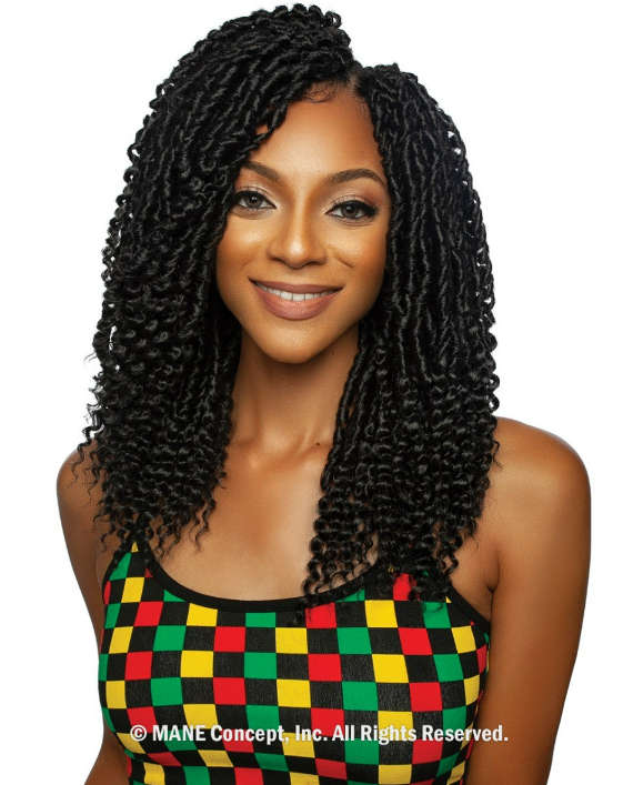 Afri Naptural Mane Concept Caribbean Bundle Crochet Braid 2x Rod Curl 14" CBE1401