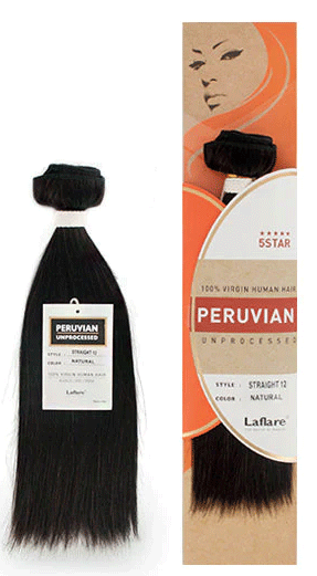 La Flare 100% Unprocessed Peruvian Virgin Remy Hair Weave Straight - Elevate Styles