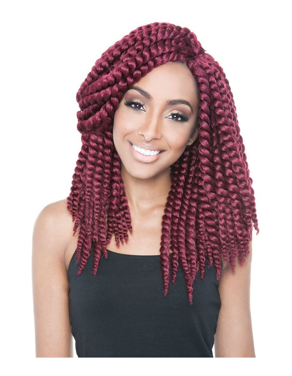 Afri Naptural Synthetic Pre-Twisted Crochet Braid 2X Senegal Bantu Twist 12 - Elevate Styles