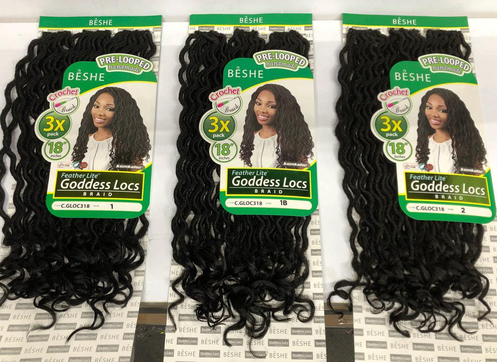 Beshe Crochet Braid C.GLOC318 3X Goddess Locs 18" - Elevate Styles