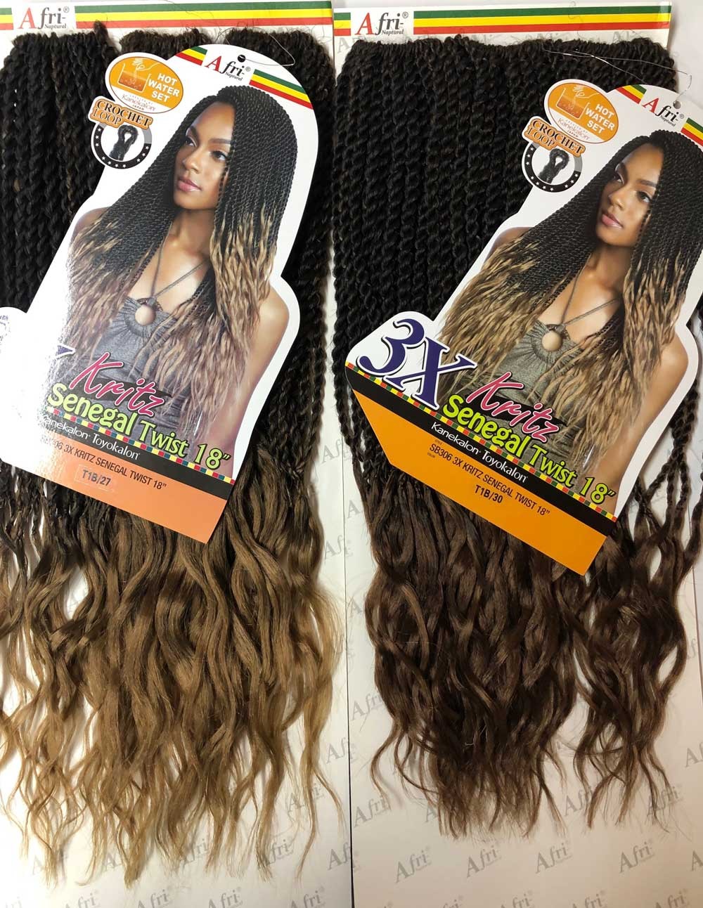 Mane Concept Afri-Naptural Crochet Braid SB306 3X Kritz Senegal Twist 18" - Elevate Styles