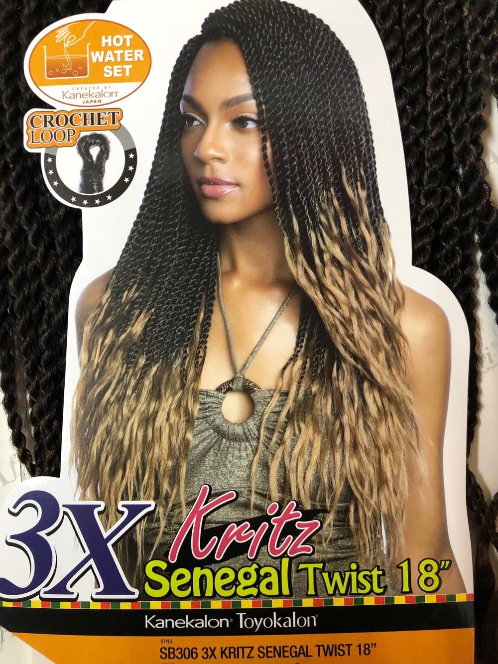 Mane Concept Afri-Naptural Crochet Braid SB306 3X Kritz Senegal Twist 18" - Elevate Styles