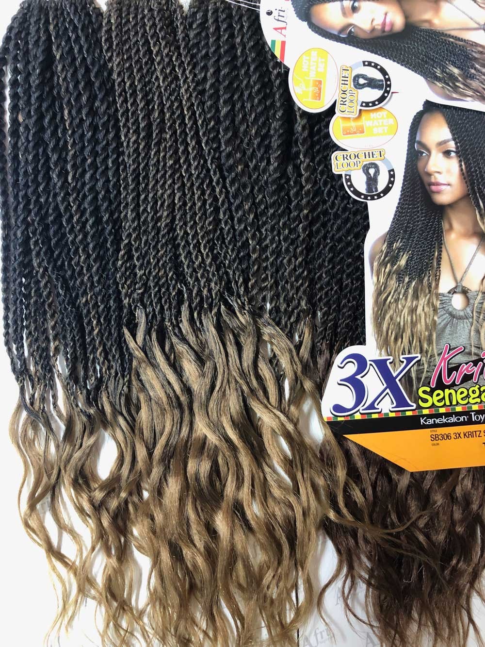 Mane Concept Afri-Naptural Crochet Braid SB306 3X Kritz Senegal Twist 18" - Elevate Styles