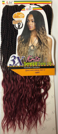 Thumbnail for Mane Concept Afri-Naptural Crochet Braid SB306 3X Kritz Senegal Twist 18