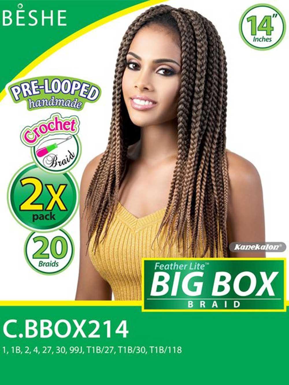 Beshe Crochet Braid Feather Lite 2x BIG BOX Braid C.BBOX214 - Elevate Styles