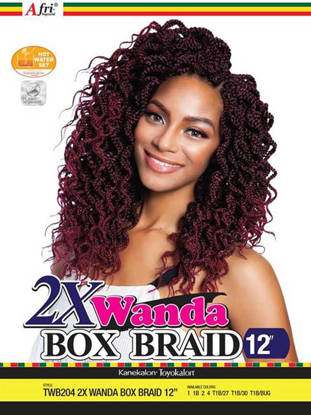 Mane Concept Afri Naptural 2x Wanda Box Braiding 12" TWB204 - Elevate Styles