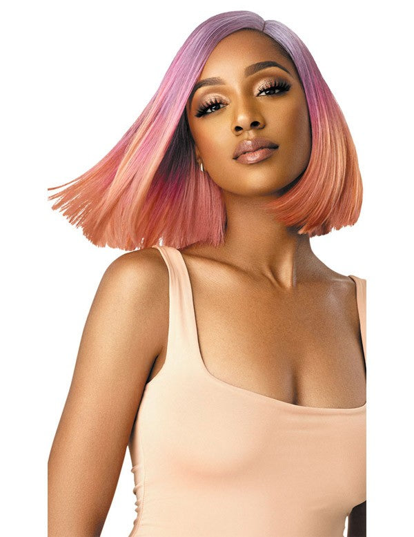 Outre Color Bomb Water Color Ombre Swiss Lace Front Wig Kiely - Elevate Styles