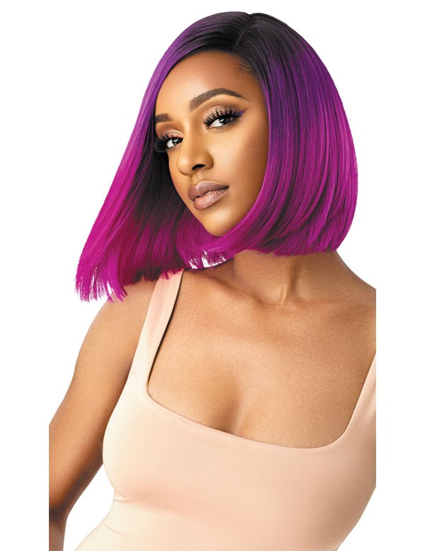 Outre Color Bomb Water Color Ombre Swiss Lace Front Wig Kiely - Elevate Styles