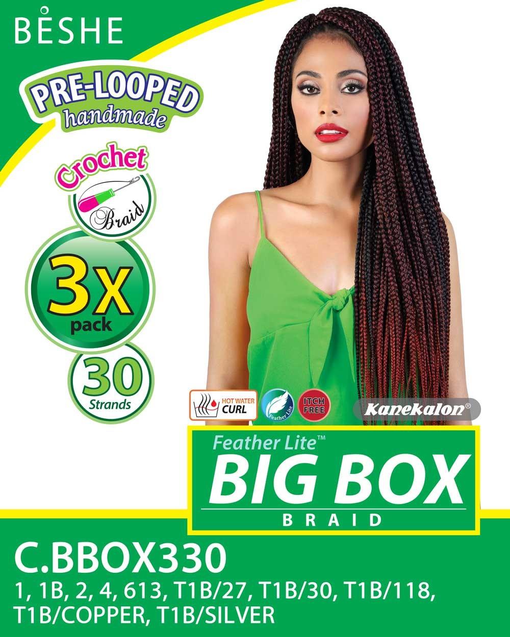 Beshe Crochet Braid Feather Lite 3x BIG BOX Braid C.BBOX330 - Elevate Styles