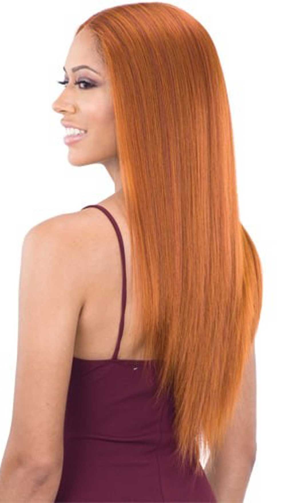 Organique 5" Deep Center Lace Part Lace Front Wig Light Yaky Straight 24" - Elevate Styles