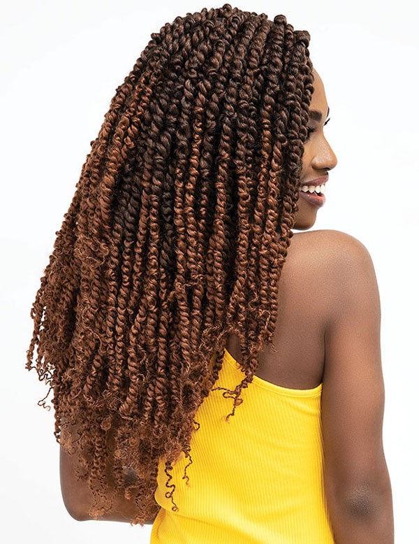 Janet Collection Nala Tress Crochet Braid Handmade Curly Feathered Passion Twist 20" - Elevate Styles