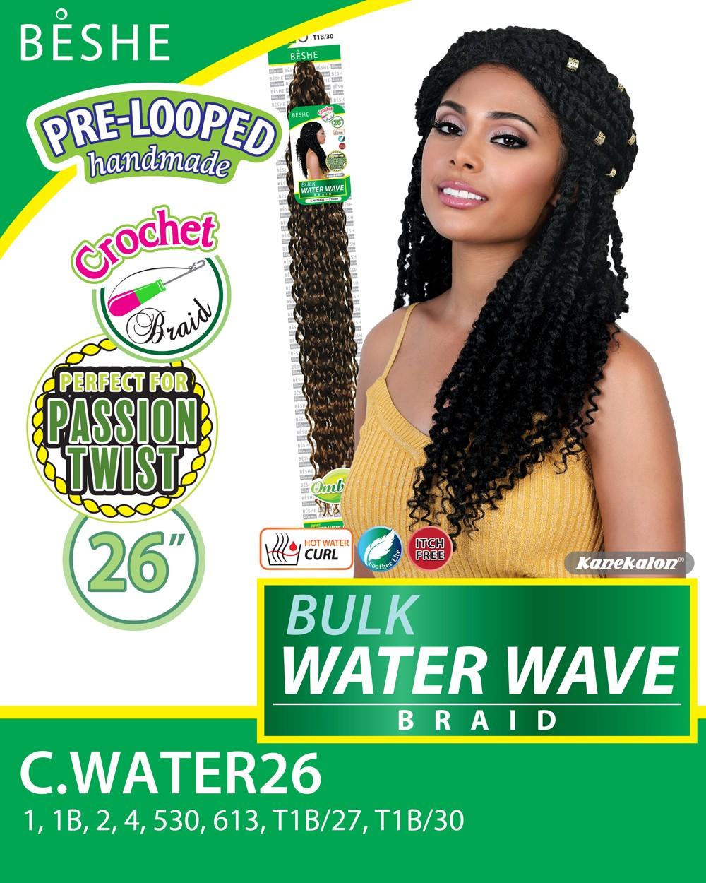 Beshe Crochet Braid Pre-Looped Bulk 26" Water Wave Braid C.WATER26 - Elevate Styles